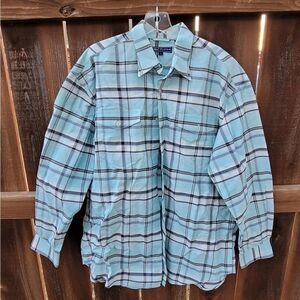 Roper Blue Plaid Western Shirt size Large